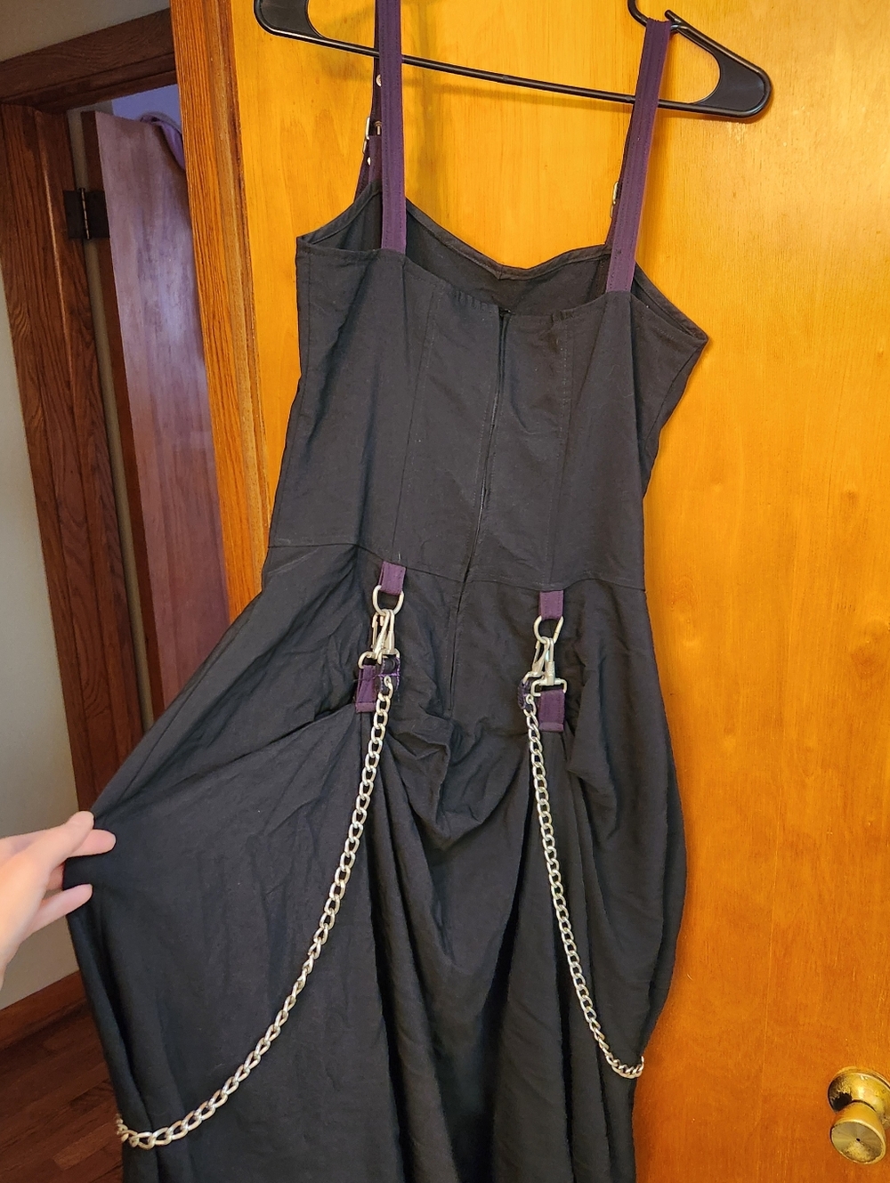 Vintage LIP SERVICE Gothic Tulle Maxi Dress SIZE L - Picture 5 of 10